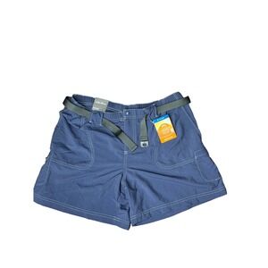 Columbia 1386071 Women's Sz Large Blue Omni-Shade Sandy River Cargo Shorts $50
